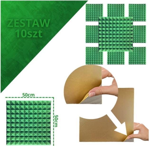 Actual product image No Name DNA AM2 GN Akustikplatte Set mit 10 Stk. grün (10 pcs.)