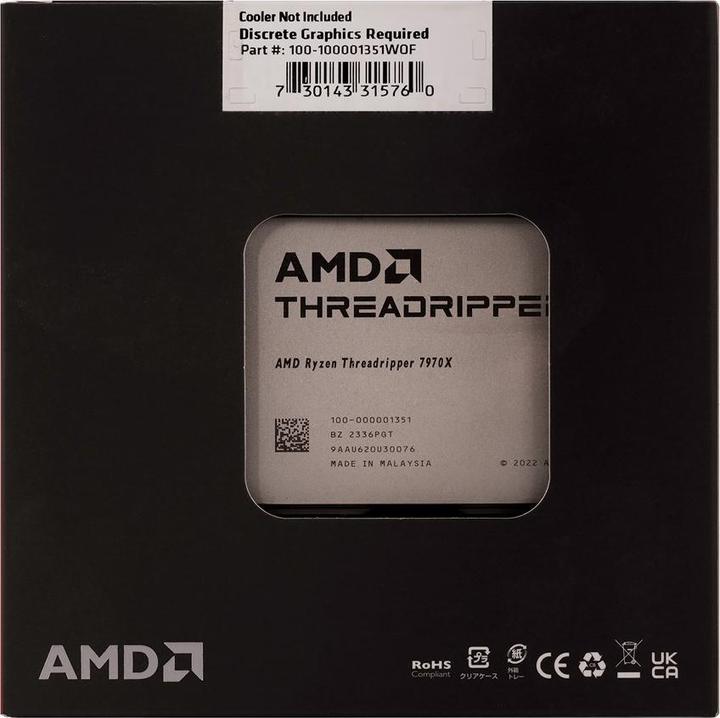 Produktbild AMD Ryzen Threadripper 7970X (sTR5, 4 GHz, 32 -Core)