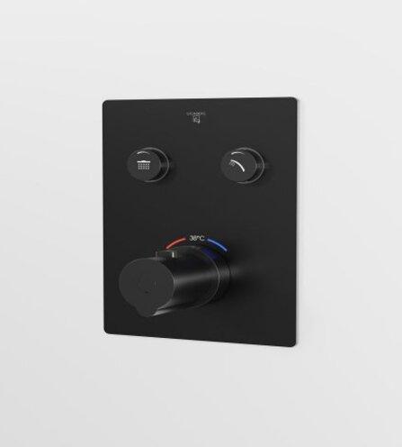 Steinberg Series 390 shower / bath faucet, concealed thermostat 3/4, with pushtronic, 2 consumers