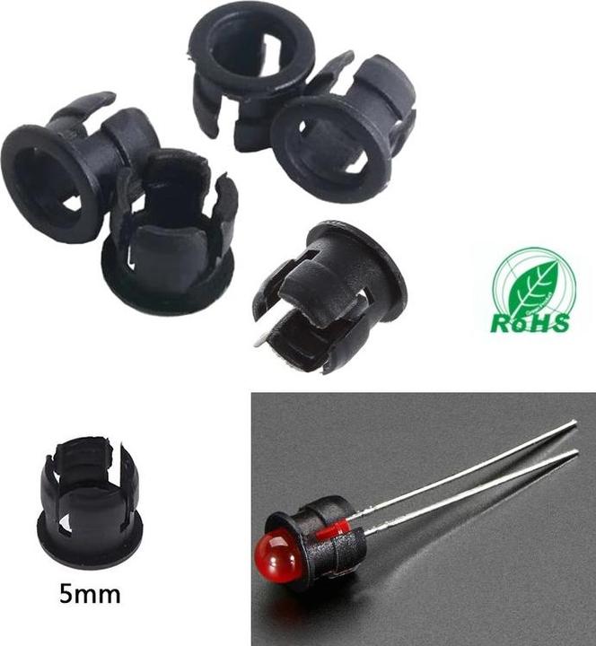 Actual product image OEM 5mm plastic LED holder 5 pieces