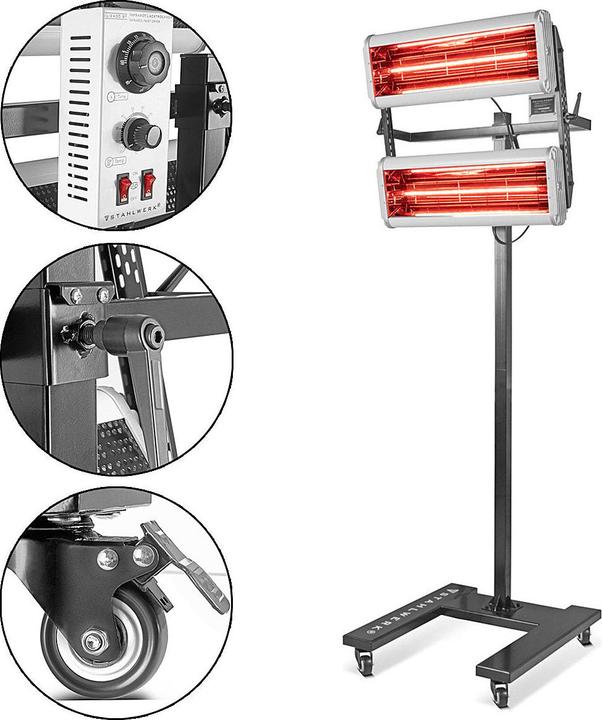 Image du produit Stahlwerk Sécheur de peinture infrarouge IL-2400 ST de 2 400 watts avec trépied (2.40 W)