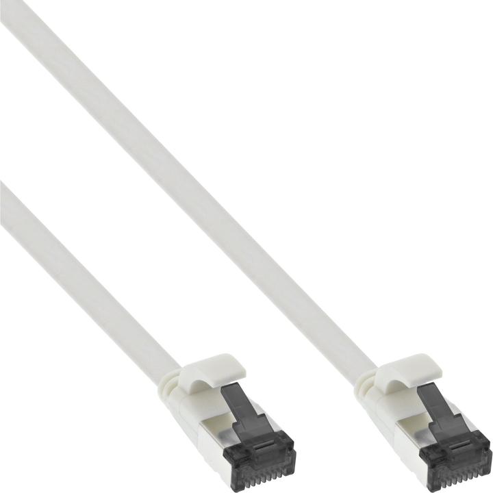Productafbeelding InLine ® Patchkabel plat, U/FTP, Cat.8.1, TPE halogeenvrij, wit, 5m (U/FTP, CAT8.1, 5 m)