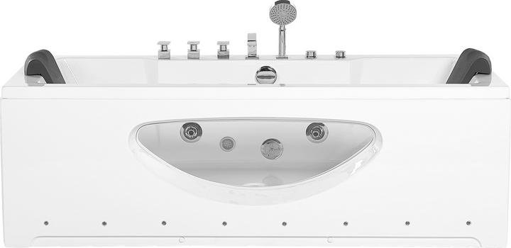 Actual product image Beliani Whirlpool bath white rectangular with LED 180 x 80 cm HAWES (235 l, 80 cm)