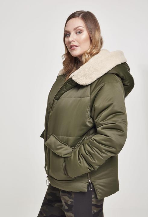 Actual product image Urban Classics Ladies Sherpa Hooded Jacket (L)