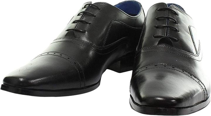 Image du produit Roamers 4 oeillets Punch Cap Chaussures Oxford en cuir (41)