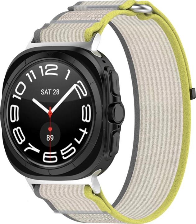Produktbild Techsuit - Watchband (W054) - Samsung Galaxy Watch Ultra 47mm - Yellow / Gray (Nylon, Metall)