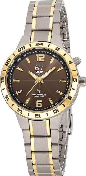 Actual product image ETT ELT-11448-21M Radio Controlled Solar Drive Basic Titanium Ladies Watch 32mm 5ATM (Radio-controlled clock, 32 mm)