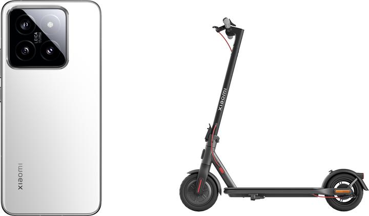 Xiaomi 14 mit Electric Scooter 4 Lite (512 GB, White, 6.36", Dual SIM, 50 Mpx, 5G)