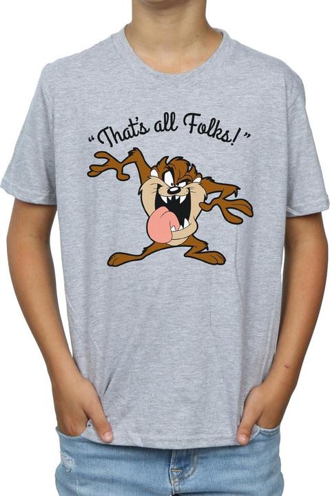Immagine prodotto Looney Tunes Taz That's All Folks Maglietta Ragazzi (140, 146)