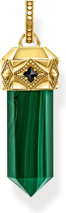 Image du produit Thomas Sabo Pendentif malachite verte en forme de cristal doré (Argent 925)