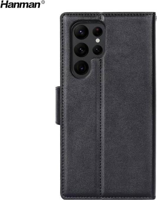Actual product image Hanman Samsung Galaxy S8 Plus - Mill Flip Case mit 3 Kartenfächern, schwarz (Samsung Galaxy S8+)