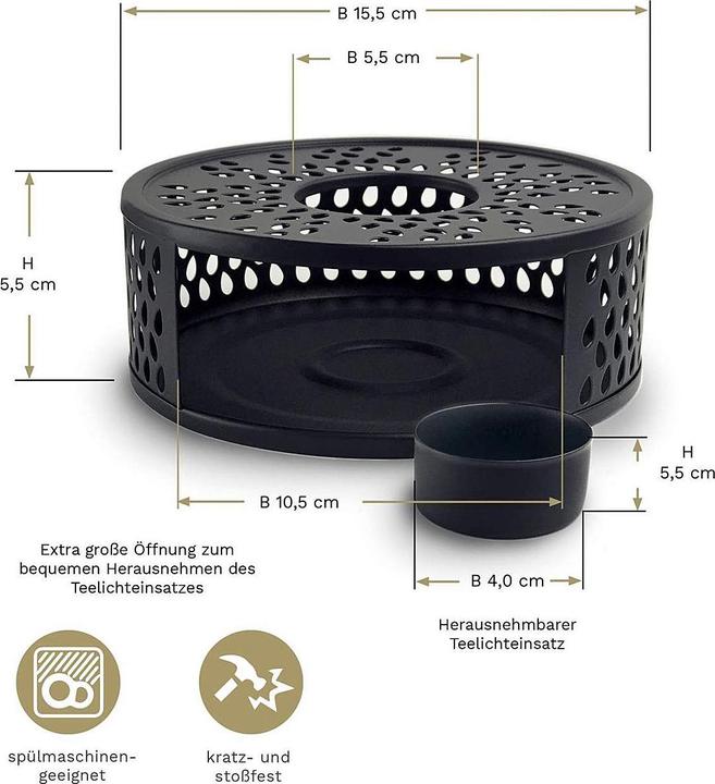Produktbild Creano Stövchen Leaf