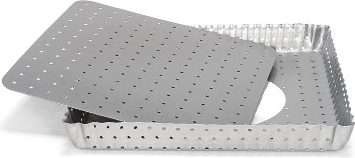 Patisse Quiche dish perforated 21 x 21 cm silver steel (21 cm)