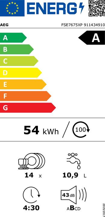 Label énergétique AEG FSE7675XP