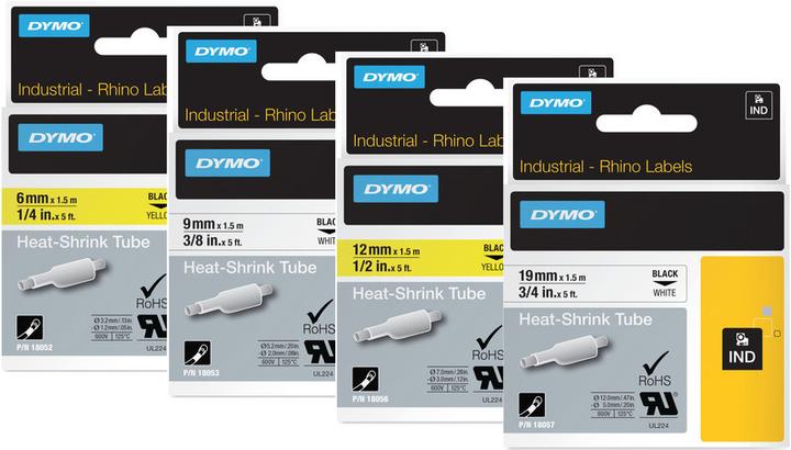 Produktbild Dymo Rhino Heissschrumpfschlauch (1.90 cm, Weiss)