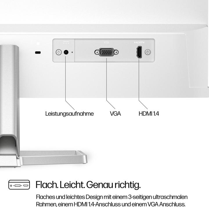 Actual product image HP Series 5 23.8 inch FHD White Monitor - 524sw (1920 x 1080 pixels, 23.80")