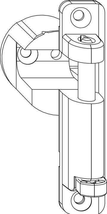 Produktbild Maco Scherenlager TO 12/18-9 mm, 130 kg, silber, links (52397)