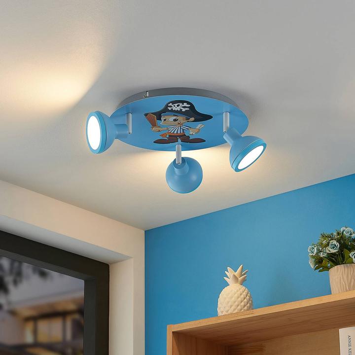 Produktbild Lindby Roxas Kinderzimmer-Deckenleuchte, Pirat (400 lm, GU10)