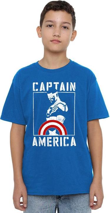 Actual product image Captain America Childrens/Kids Stencil T-Shirt (140)