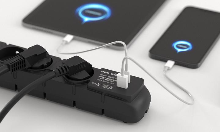 Actual product image Acar Surge Protector S6 USB A+C 6x French Pd