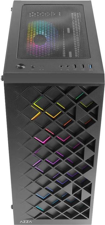 Actual product image Azza Go Midi ATX Spectra 280B tempered Glass ARGB (mATX, Mini-ITX, ATX)