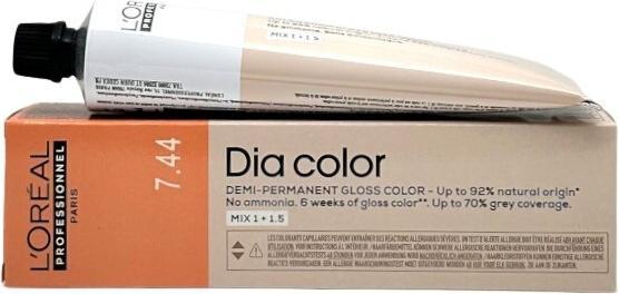 Actual product image L'Oréal Paris Loreal DIA Colour 7.44 Medium blonde deep copper 60 ml (7.44 Intense copper blonde)