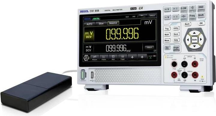 Immagine prodotto Rigol DM858 Multimetro da tavolo digitale CAT I 1000 V, CAT II 300V Display (conteggi): 500000 (CAT I 1000V, CAT II 300V)