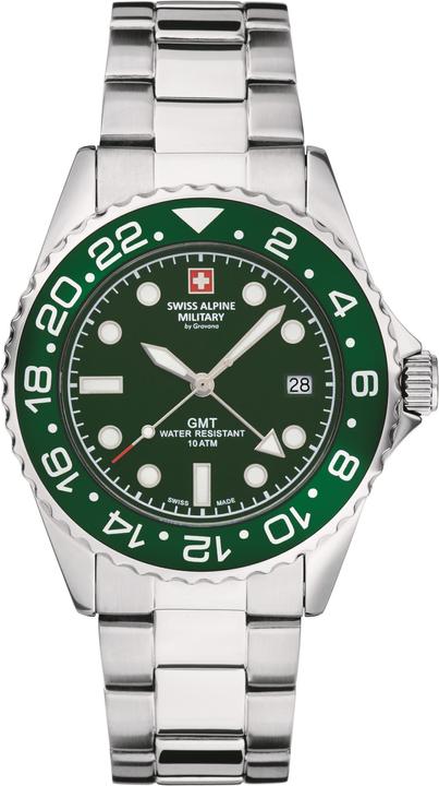 Actual product image Swiss Alpine Military MASTER DIVER GMT Collection - Swiss made quartz watch (Swiss made, 42 mm)