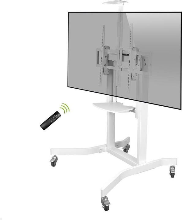 Produktbild MonLines MBS012W Elektrischer Monitorständer auf Rollen mit Ablage bis 98 Zoll (98")