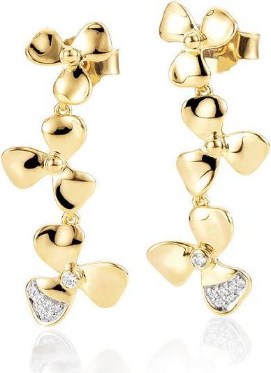 Image du produit Breuning BIJOUX DE L'OREILLE - BRILLE. 0,072 Ct. H/si (Or 750/18 K)