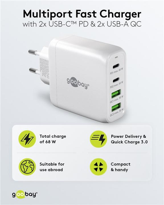 Image du produit Goobay Chargeur rapide multiport (68 W)