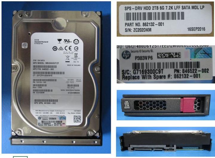 Produktbild HPE 2TB SATA Hard Drive 6Gb/s (2 TB, 3.5")