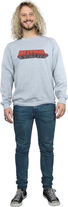 Actual product image Mens Deadpool Text Logo Sweatshirt (XXL)