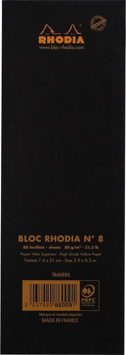 Actual product image Rhodia Blocks stapled 80g Basics (A4, Lined, Soft cover)
