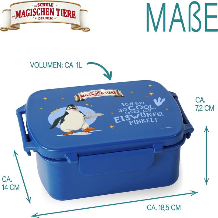 Produktbild Awave Die Schule der Magischen Tiere Brotdose Snackbox, aus rPET | blau, Juri