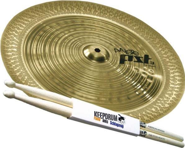 Actual product image Paiste PST3 China cymbal 18 with drumsticks (18", Cymbal)