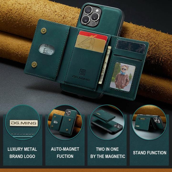 Immagine prodotto Dg.Ming iPhone 11 - Etui, Leder-Optik, Kartenfach & Magnetverschluss, Grün (Apple iPhone 11)