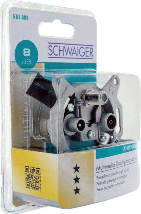Produktbild Schwaiger RDS808 531 Multimedia Durchgangsdose (Antennendose)