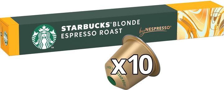 Actual product image Starbucks Blonde Espresso Roast by Nespresso Blonde Roasts (10 x Port.)