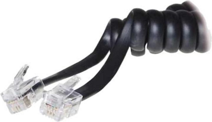 Image du produit Shiverpeaks Câble écouteur spiralé 7,5 m Western/Western 4/4 (RJ10) noir (TC 70135-7,5)