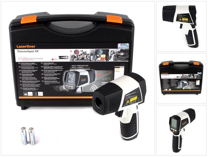 Image du produit Laserliner Thermomètre infrarouge ThermoSpot XP (-40°-1500°C50:1, type K, USB, BLE)