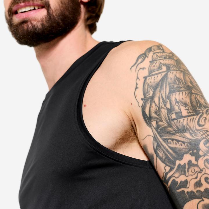 Actual product image Domyos Men's breathable tank top - black (M)