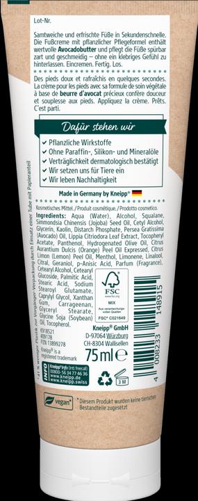 Image du produit Kneipp Crème pour les pieds express (Crème et gel pour les pieds, 75 ml)