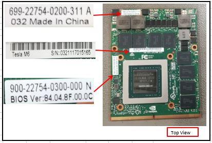 Actual product image HPE Pca Nv Tesla M6 Graphics Card