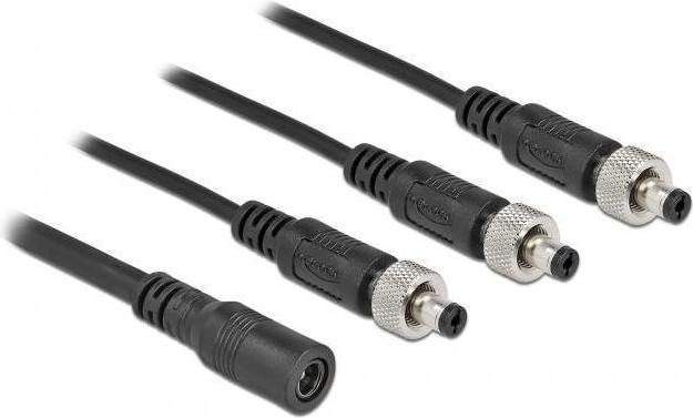 Actual product image Delock DC distribution cable 5.5 x 2.1 mm 1 x socket to 3 x plug screwable (0.50 m)
