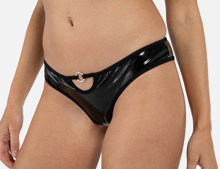 Productafbeelding Christine Le Duc Open kruis string Dark Desire - zwart (L)