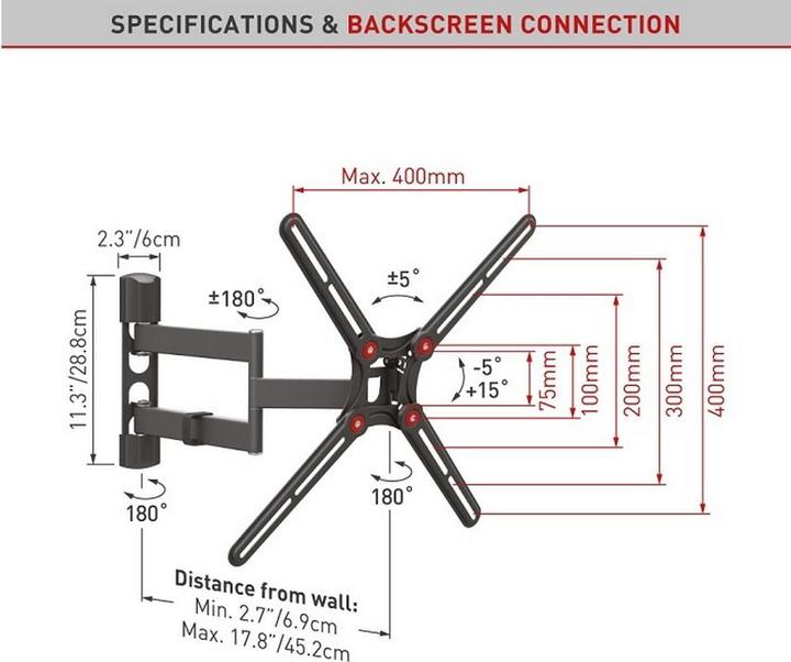 Produktbild Barkan Wh 3400 (Wand, 65", 49 kg)