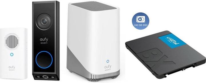 Produktbild eufy Video Doorbell E340 mit Chime + Homebase 3 S380 + 240 GB SSD für 3 Jahre Speicher - Bundelvoord