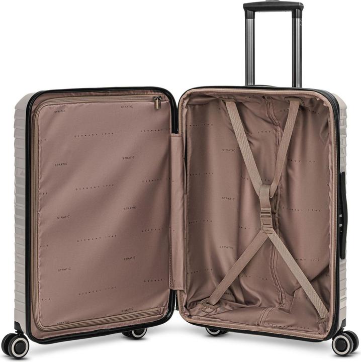 Immagine prodotto Stratic Set di valigie Shine a 4 ruote 3 pezzi con piega elastica (193 l, XL (da 115l))