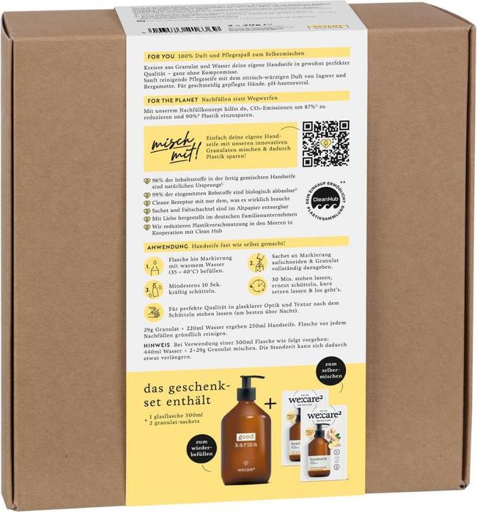 Image du produit we:care2 Geschenk-Set, Handseifen-Granulat, Good Karma